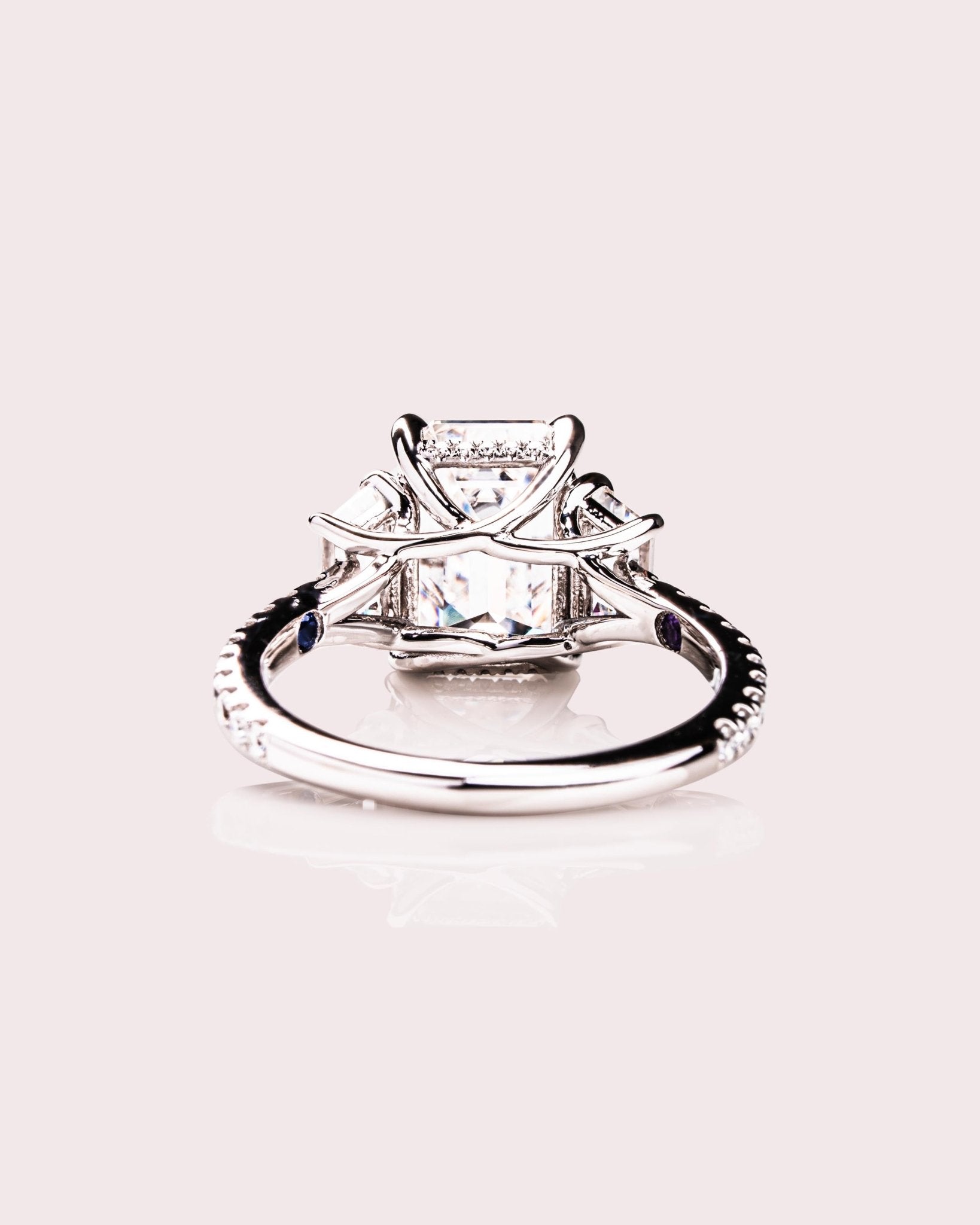 Cushion Hidden Halo Lab Grown Diamond Engagement Ring