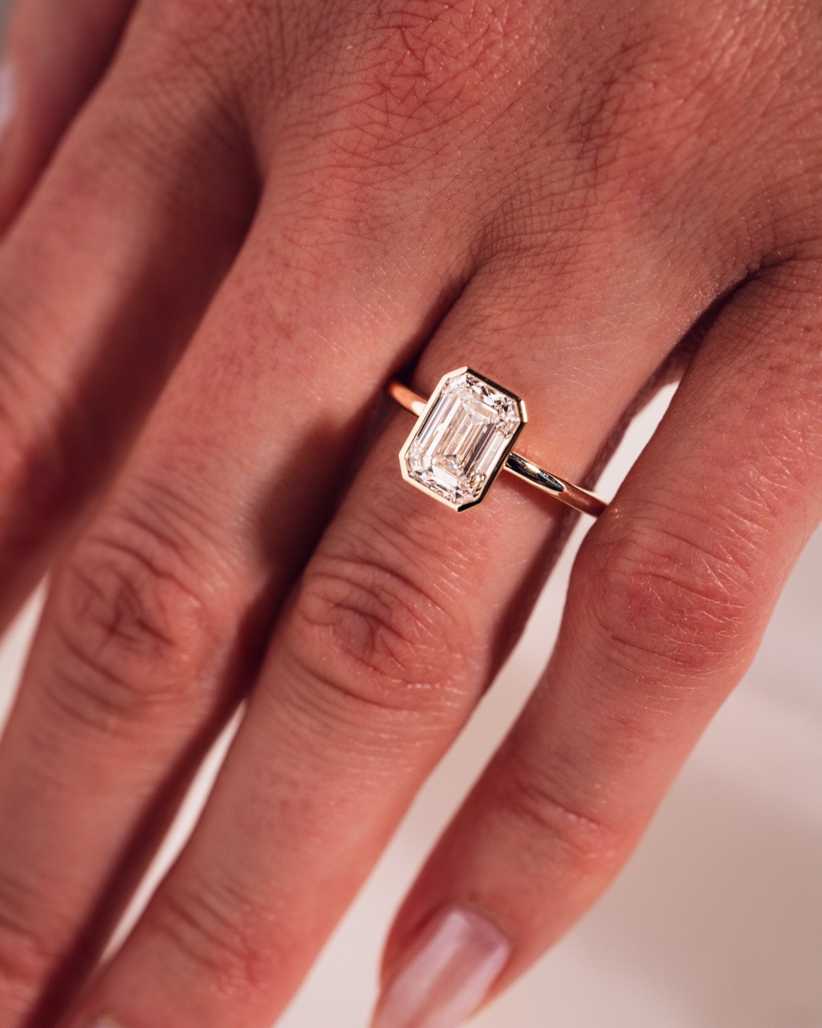 Cushion Hidden Halo Lab Grown Diamond Engagement Ring