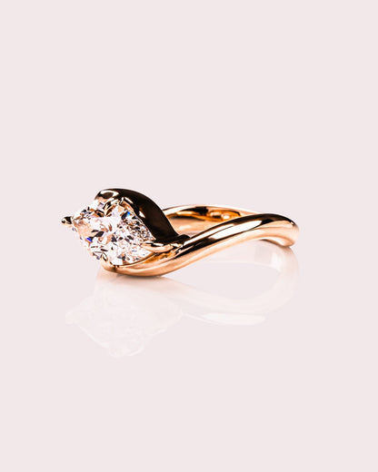 Cushion Hidden Halo Lab Grown Diamond Engagement Ring