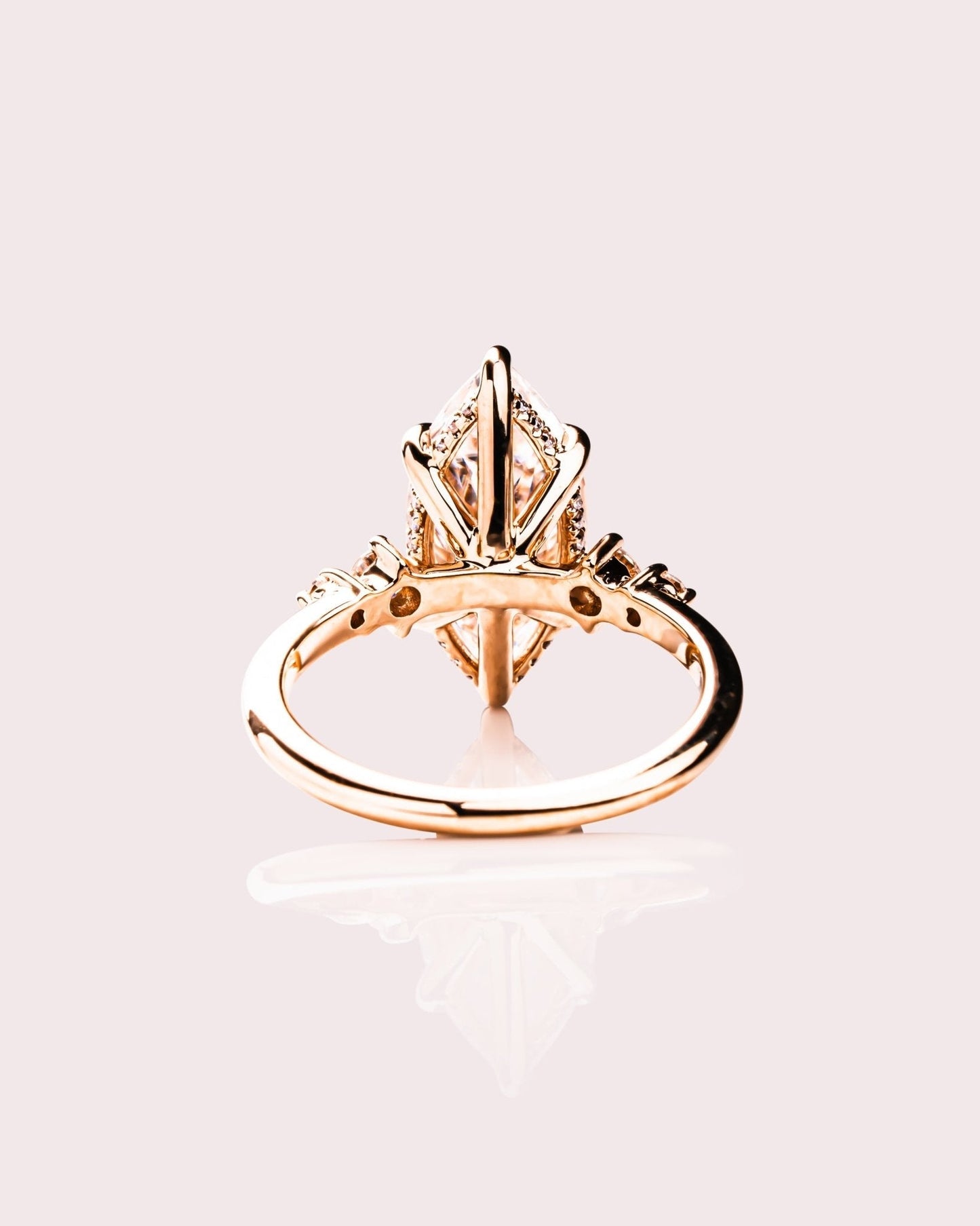 Cushion Hidden Halo Lab Grown Diamond Engagement Ring