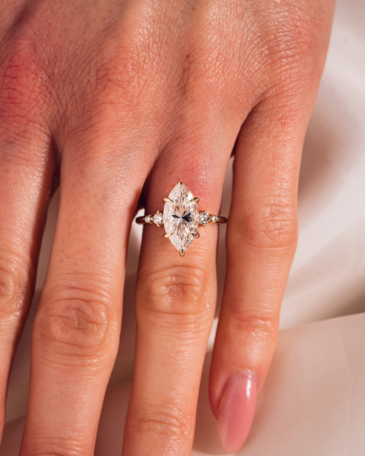 Cushion Hidden Halo Lab Grown Diamond Engagement Ring