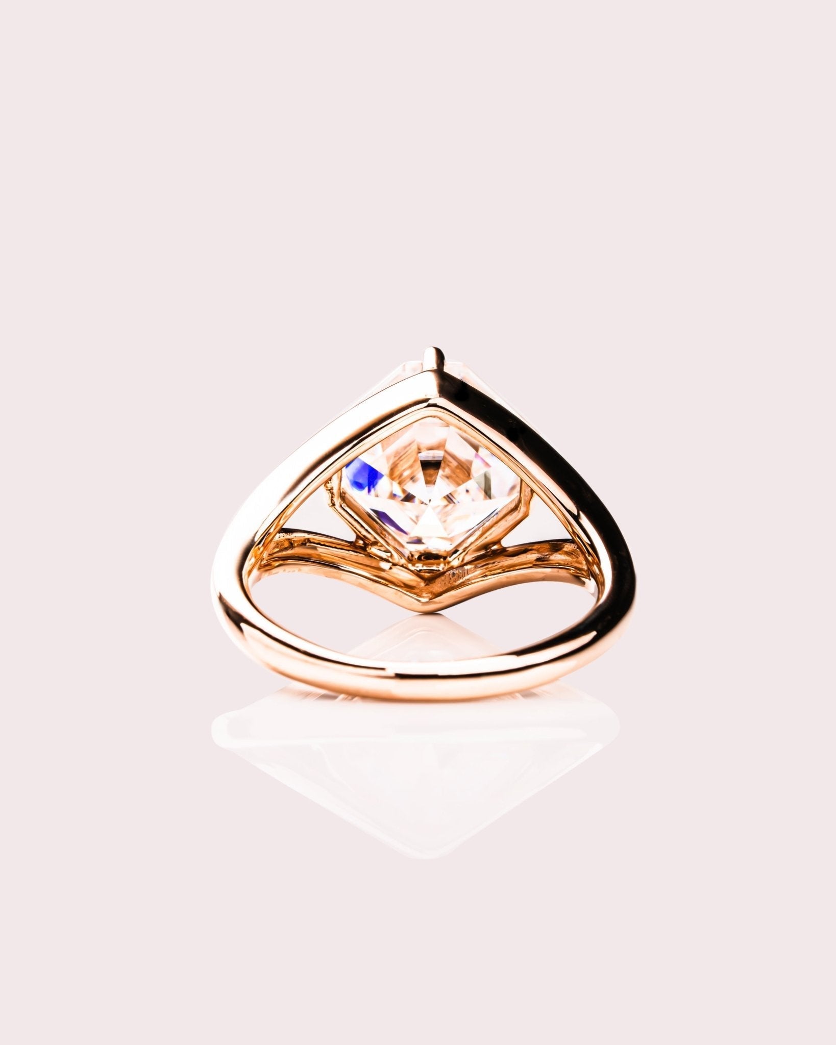 Cushion Hidden Halo Lab Grown Diamond Engagement Ring