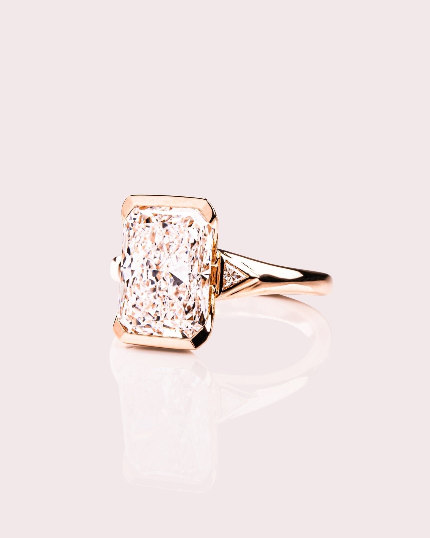Cushion Hidden Halo Lab Grown Diamond Engagement Ring