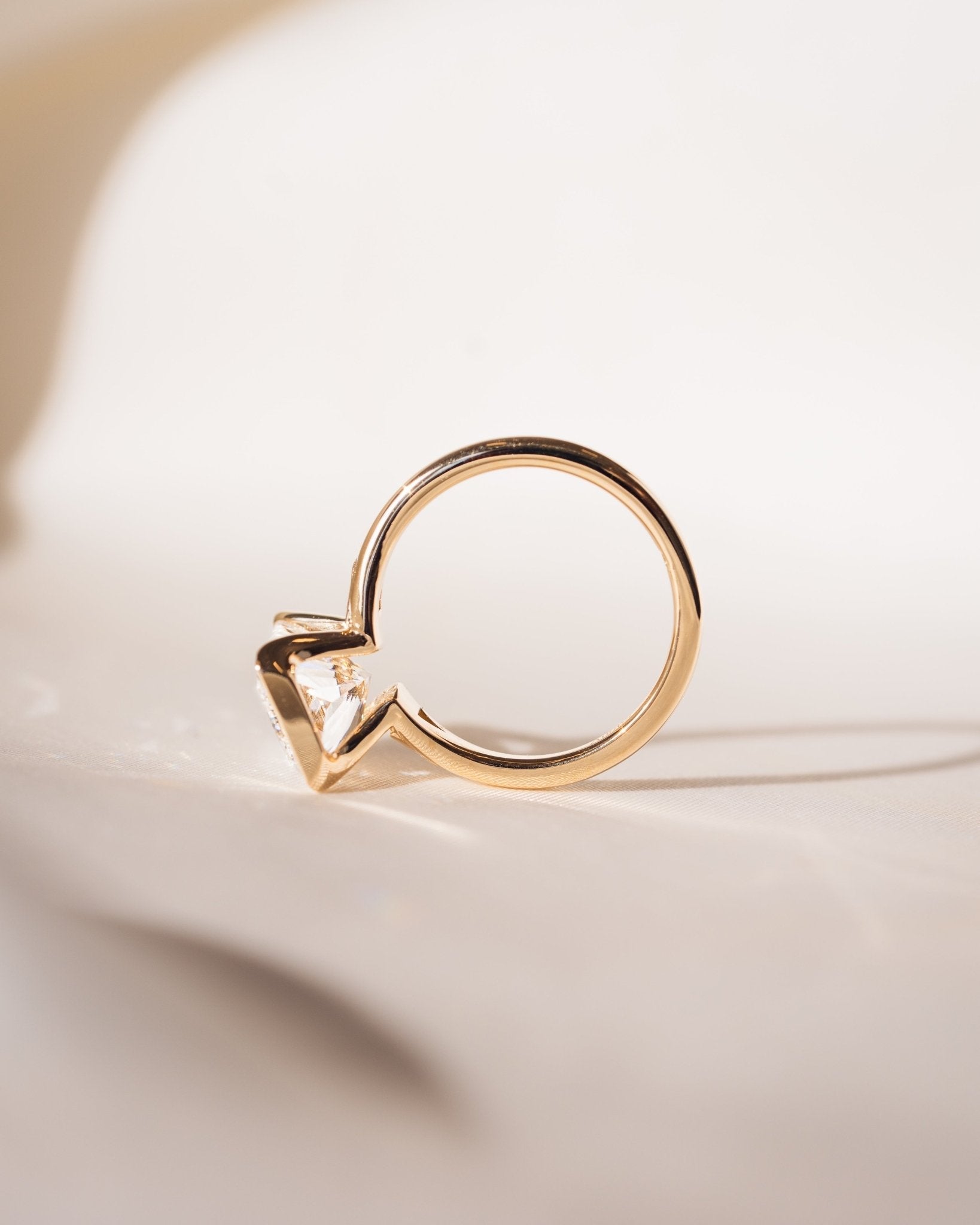 Cushion Hidden Halo Lab Grown Diamond Engagement Ring