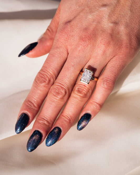 Cushion Hidden Halo Lab Grown Diamond Engagement Ring