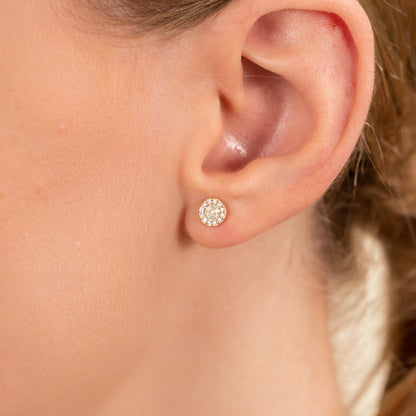 1.0 CT Round Bezel Solitaire Lab Grown Diamond Earrings