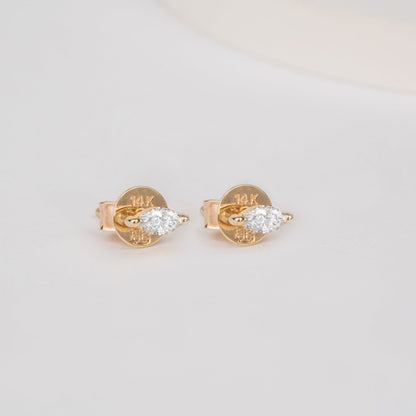 1.0 CT Round Bezel Solitaire Lab Grown Diamond Earrings