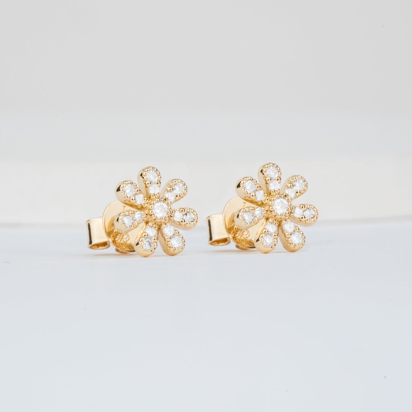 1.0 CT Round Bezel Solitaire Lab Grown Diamond Earrings