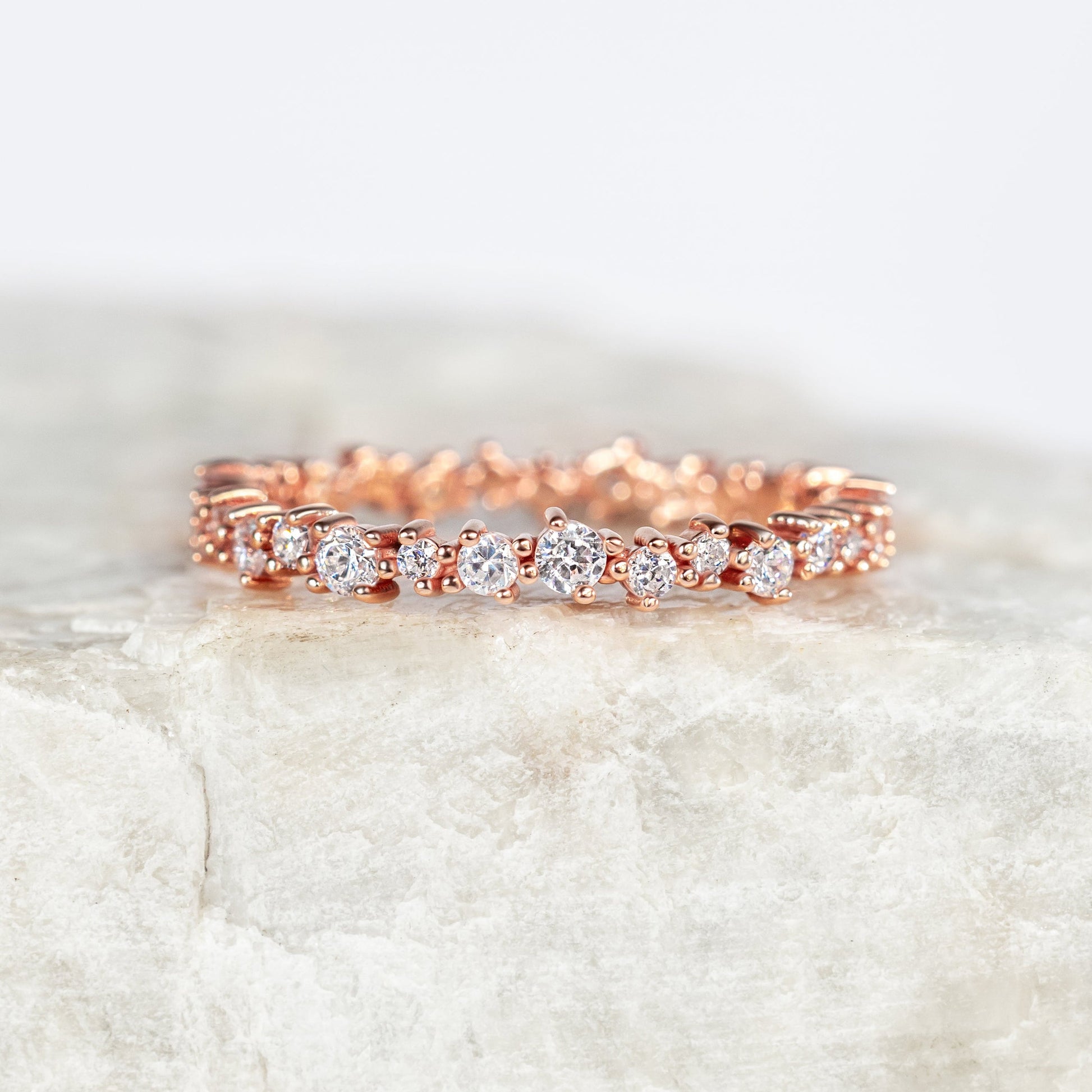 0.37 CT Round Full Eternity Lab Grown Diamond Wedding Band