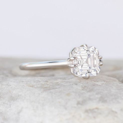2 CT Round Three Stones Lab Grown Diamond Engagement Ring