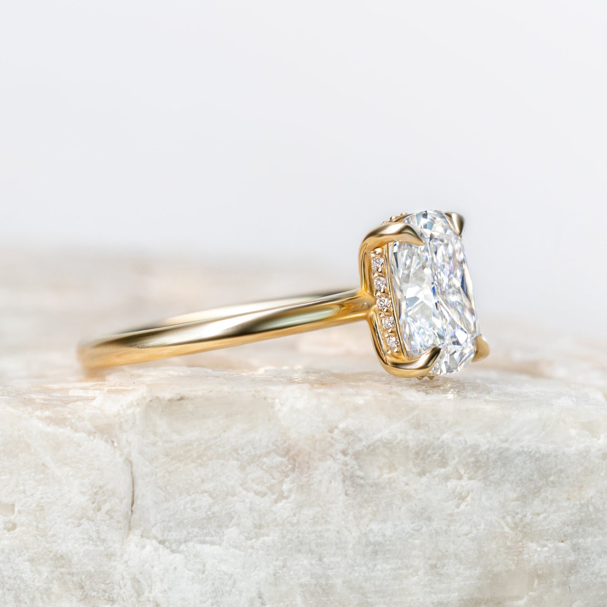 2 CT Round Three Stones Lab Grown Diamond Engagement Ring