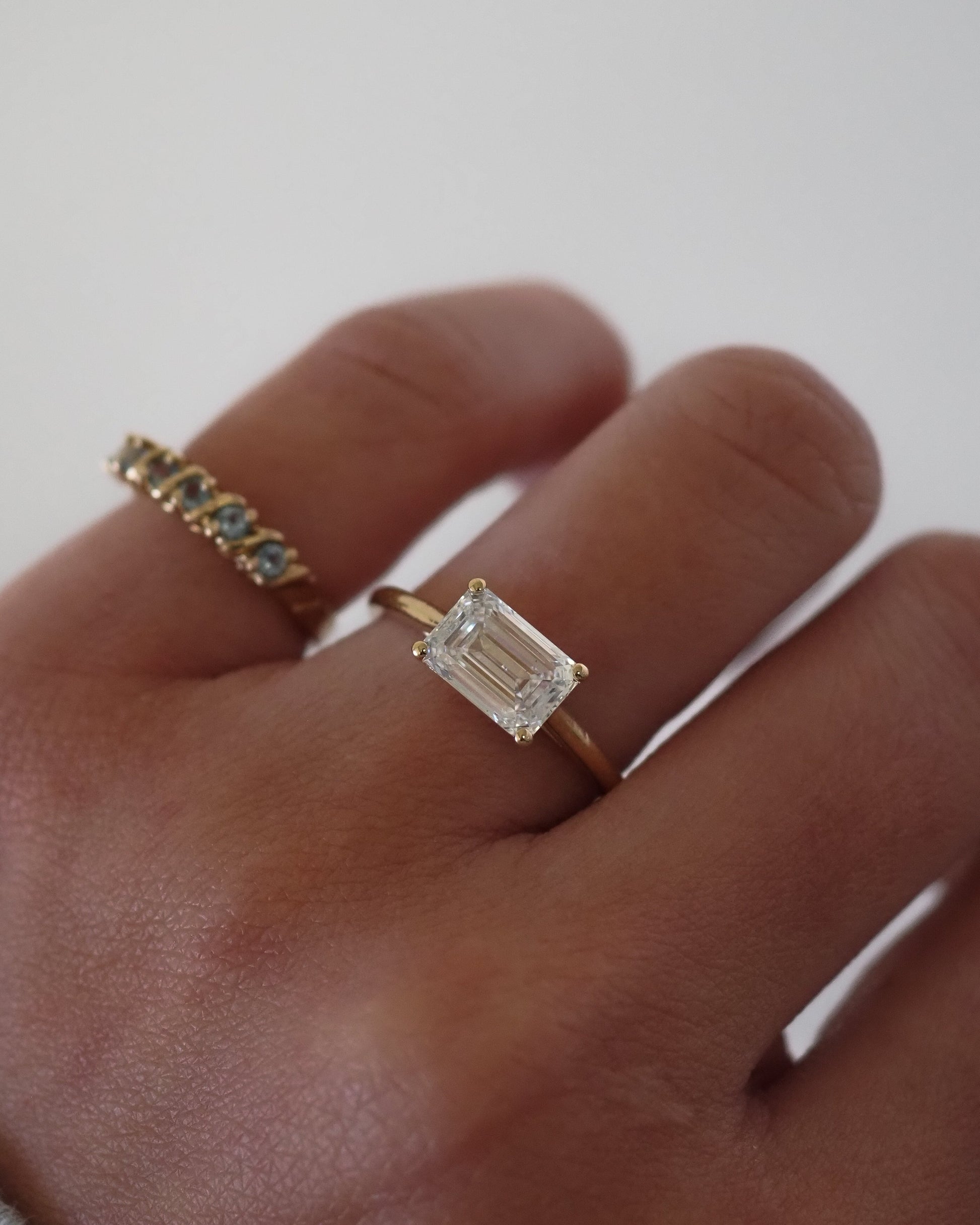 Round Swirl Semi Pave Engagement Ring – 1 CT Moissanite Diamond