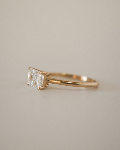 Round Swirl Semi Pave Engagement Ring – 1 CT Moissanite Diamond