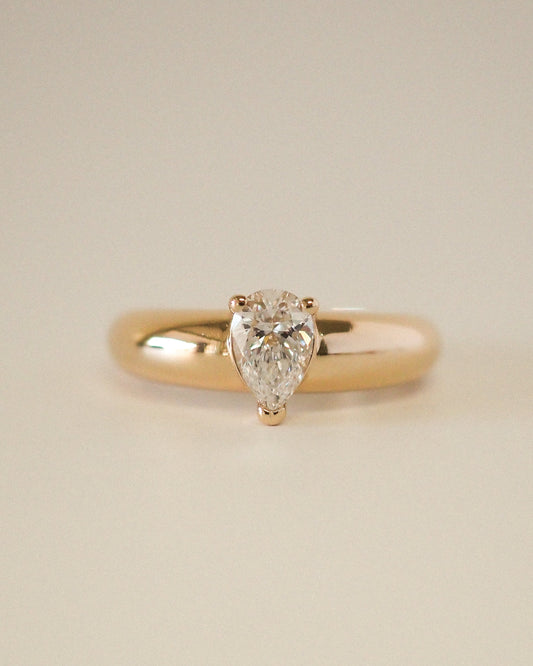Round Swirl Semi Pave Engagement Ring – 1 CT Moissanite Diamond