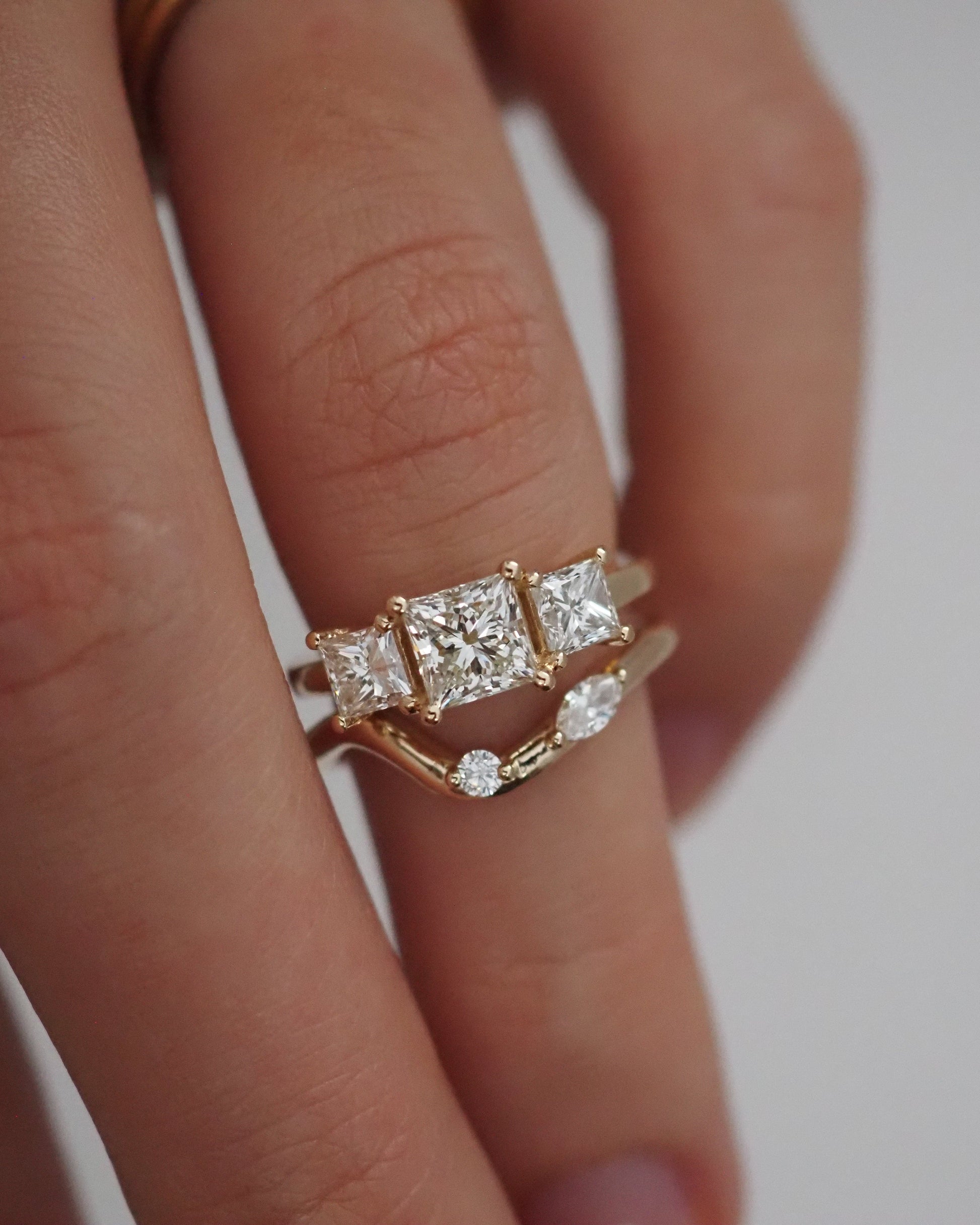 Round Swirl Semi Pave Engagement Ring – 1 CT Moissanite Diamond