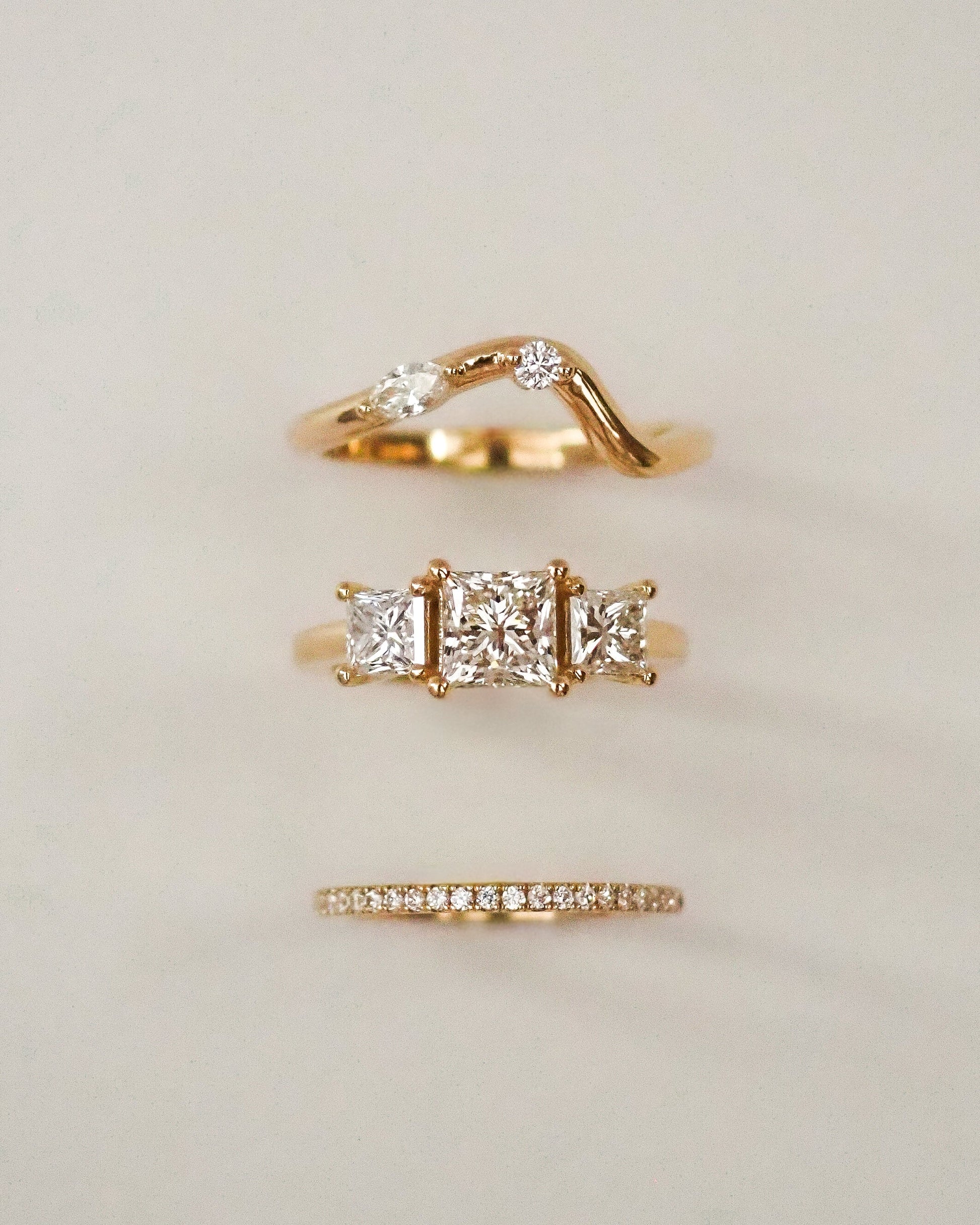 Round Swirl Semi Pave Engagement Ring – 1 CT Moissanite Diamond