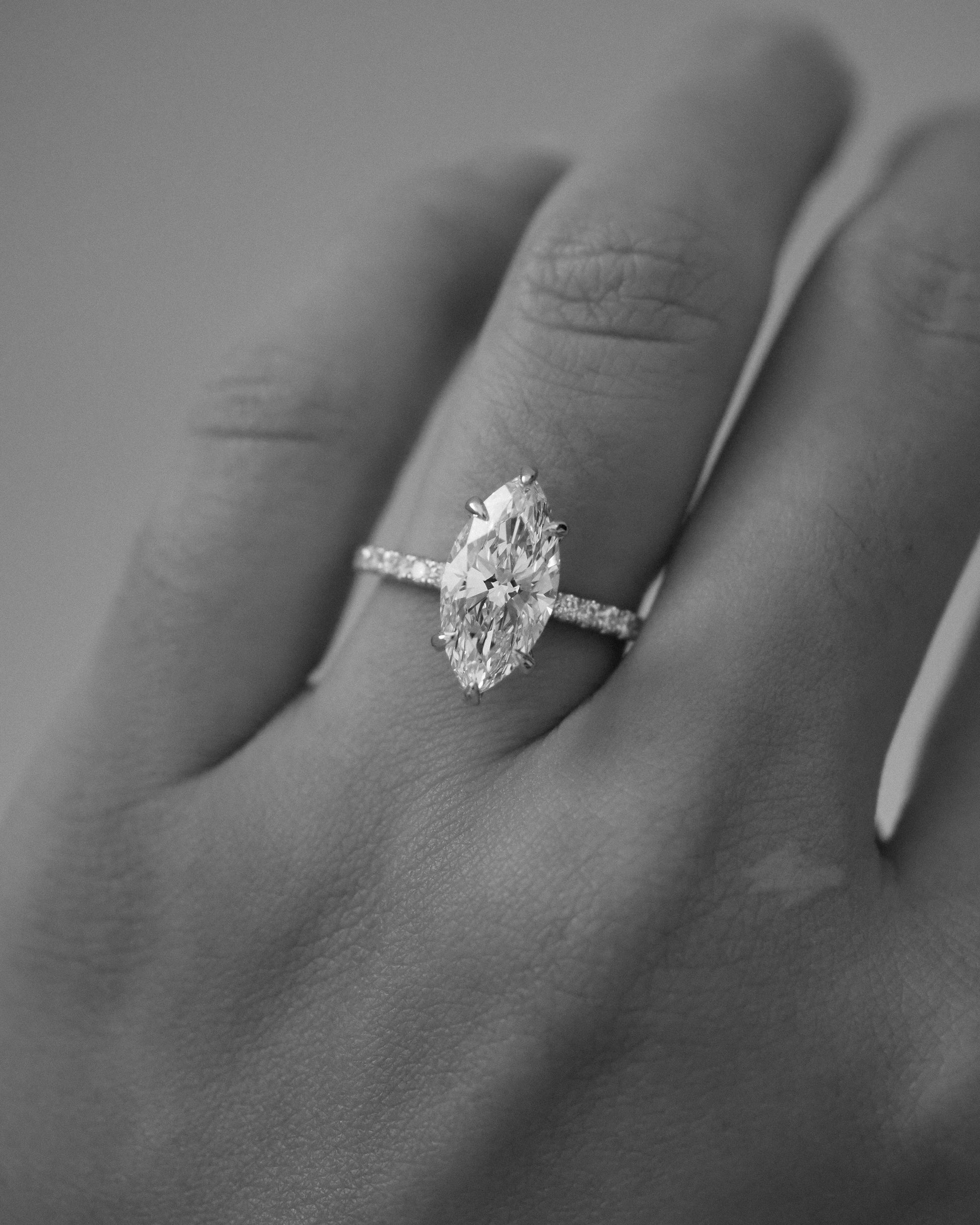Round Swirl Semi Pave Engagement Ring – 1 CT Moissanite Diamond