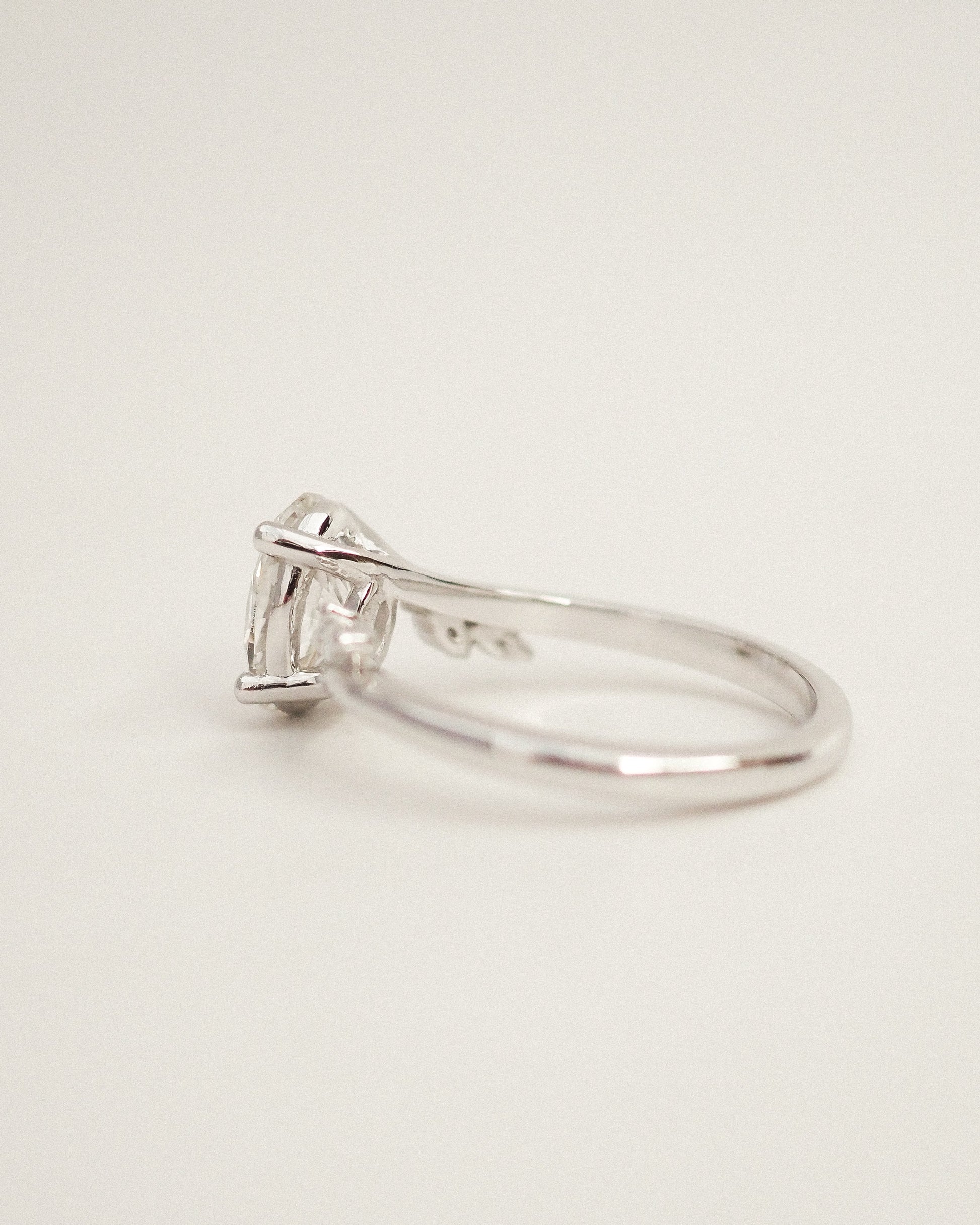 Round Swirl Semi Pave Engagement Ring – 1 CT Moissanite Diamond