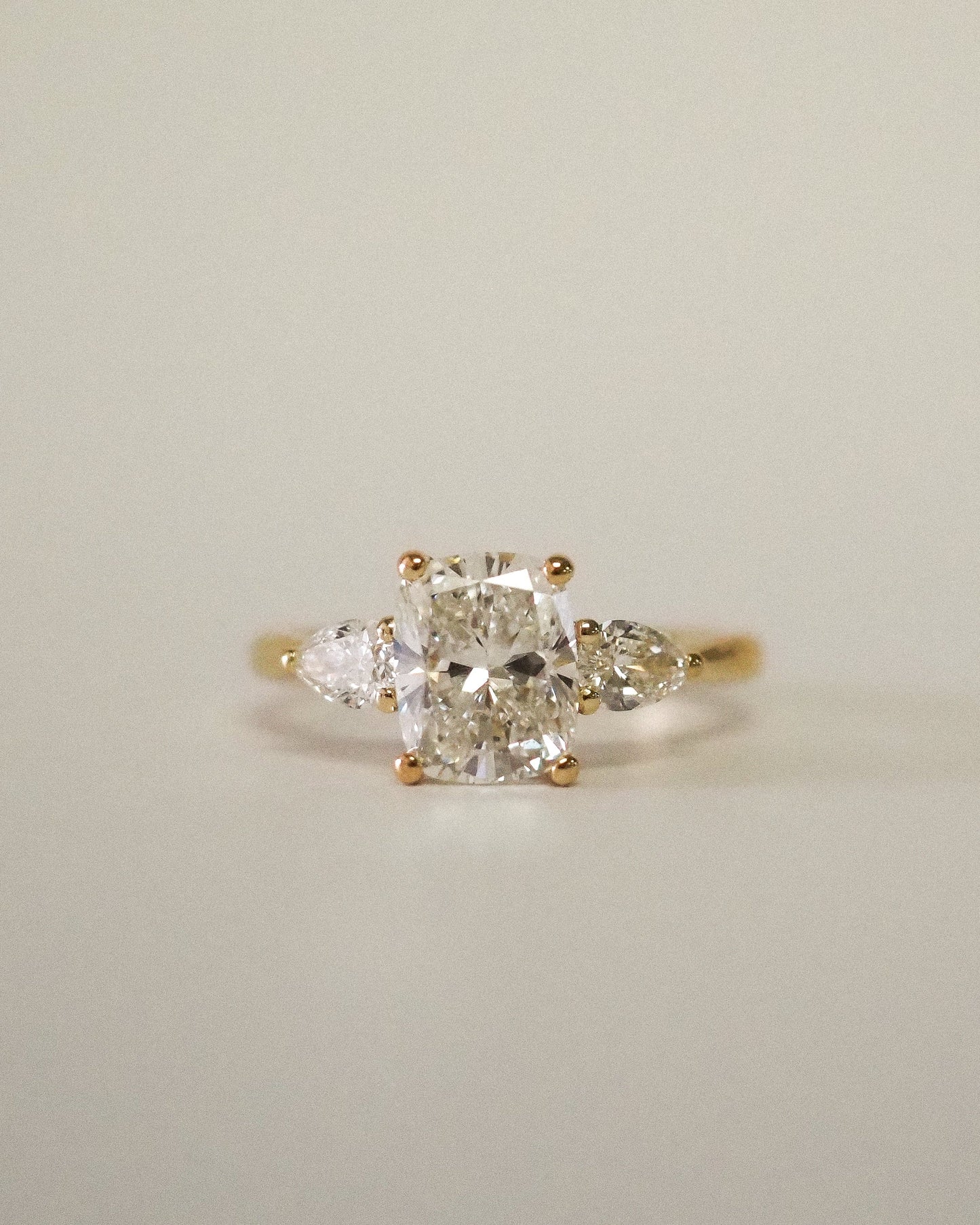 Round Swirl Semi Pave Engagement Ring – 1 CT Moissanite Diamond