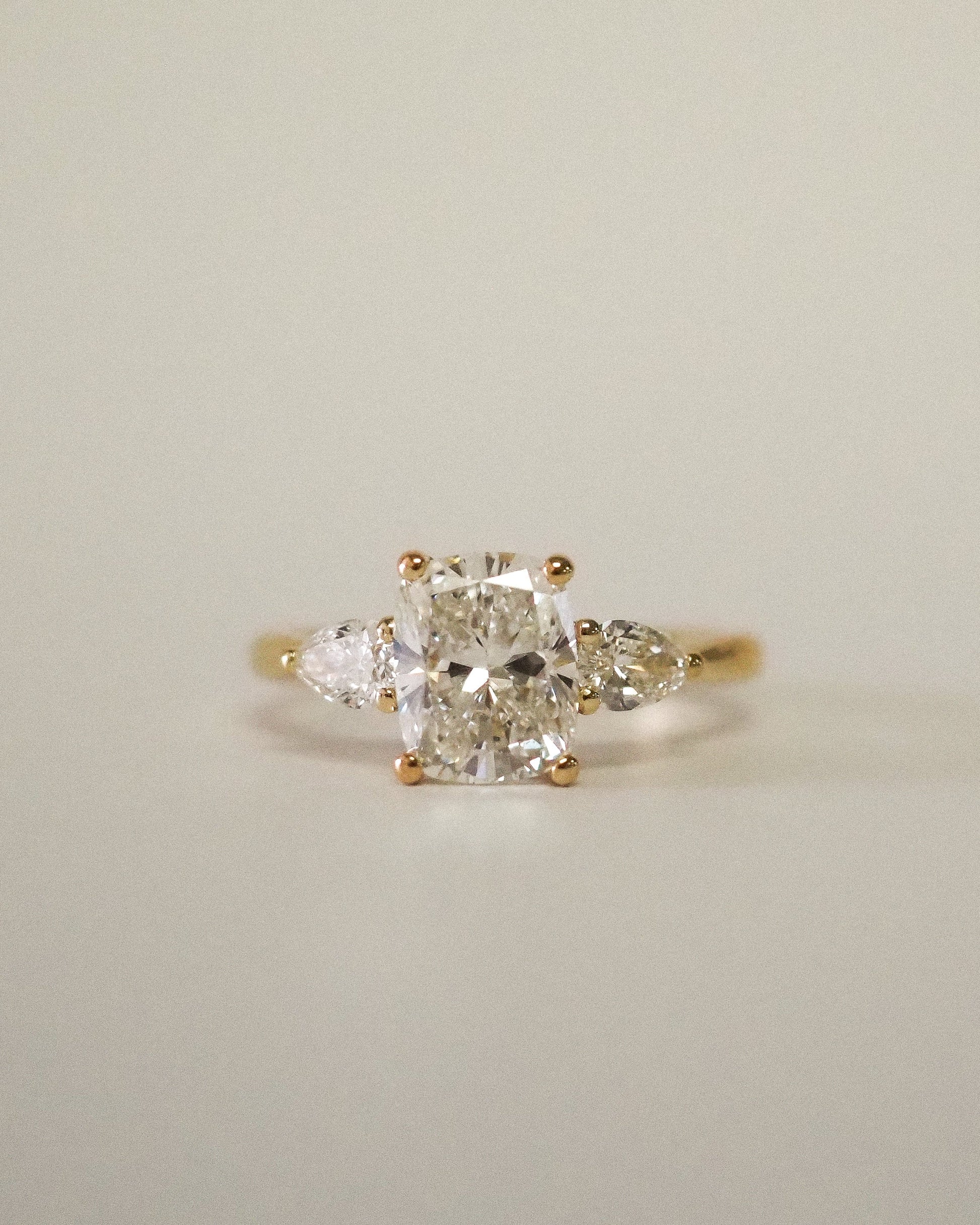 Round Swirl Semi Pave Engagement Ring – 1 CT Moissanite Diamond