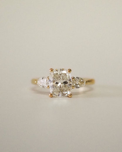 Round Swirl Semi Pave Engagement Ring – 1 CT Moissanite Diamond