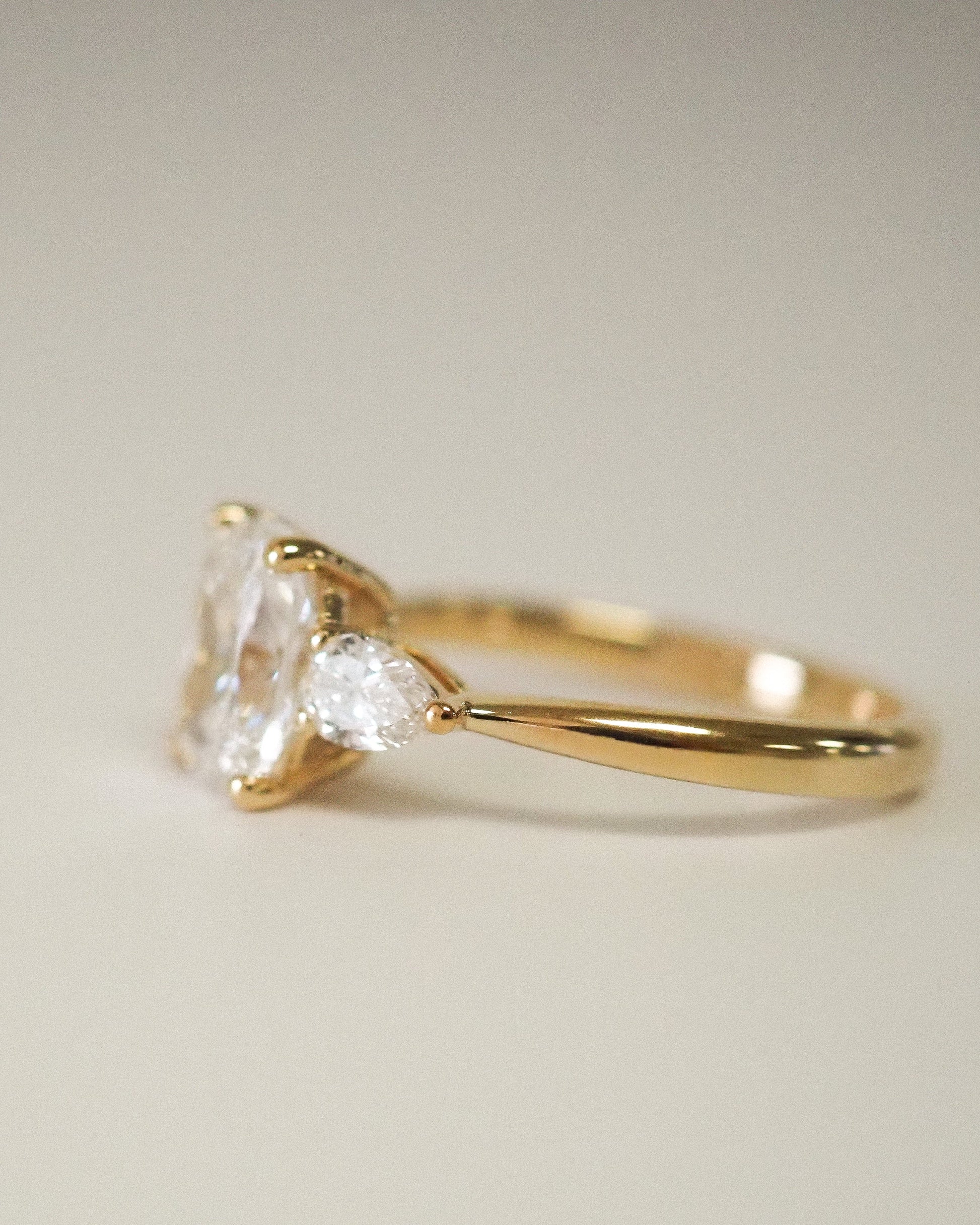 Round Swirl Semi Pave Engagement Ring – 1 CT Moissanite Diamond