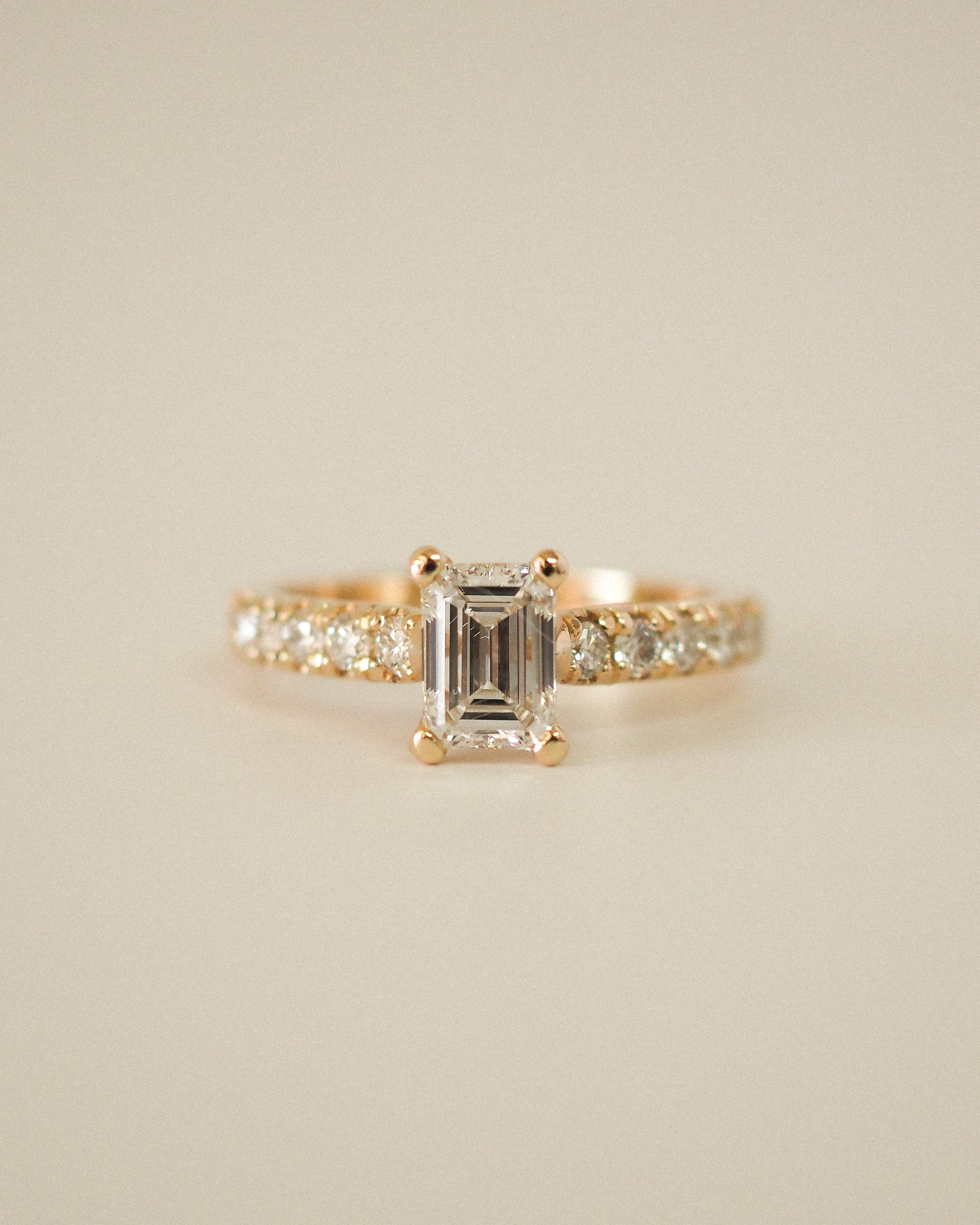 Round Swirl Semi Pave Engagement Ring – 1 CT Moissanite Diamond