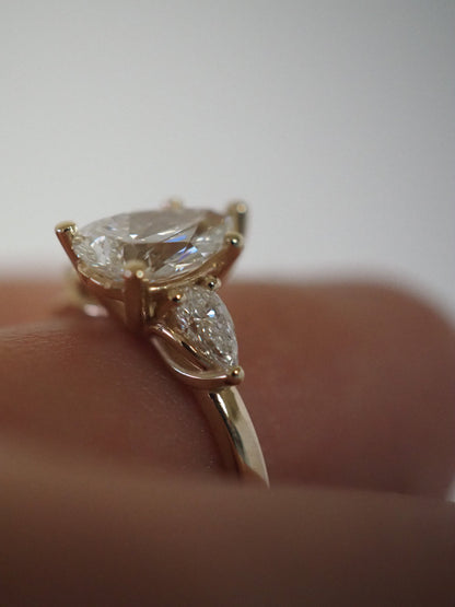 Round Swirl Semi Pave Engagement Ring – 1 CT Moissanite Diamond