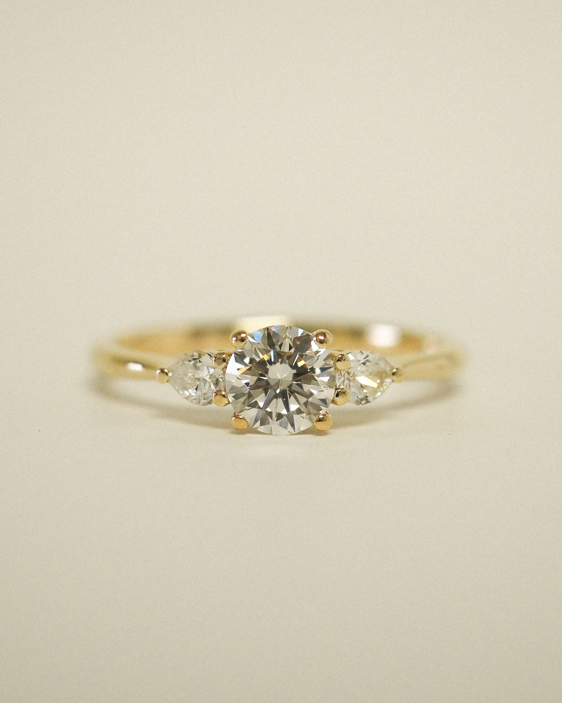 Round Swirl Semi Pave Engagement Ring – 1 CT Moissanite Diamond