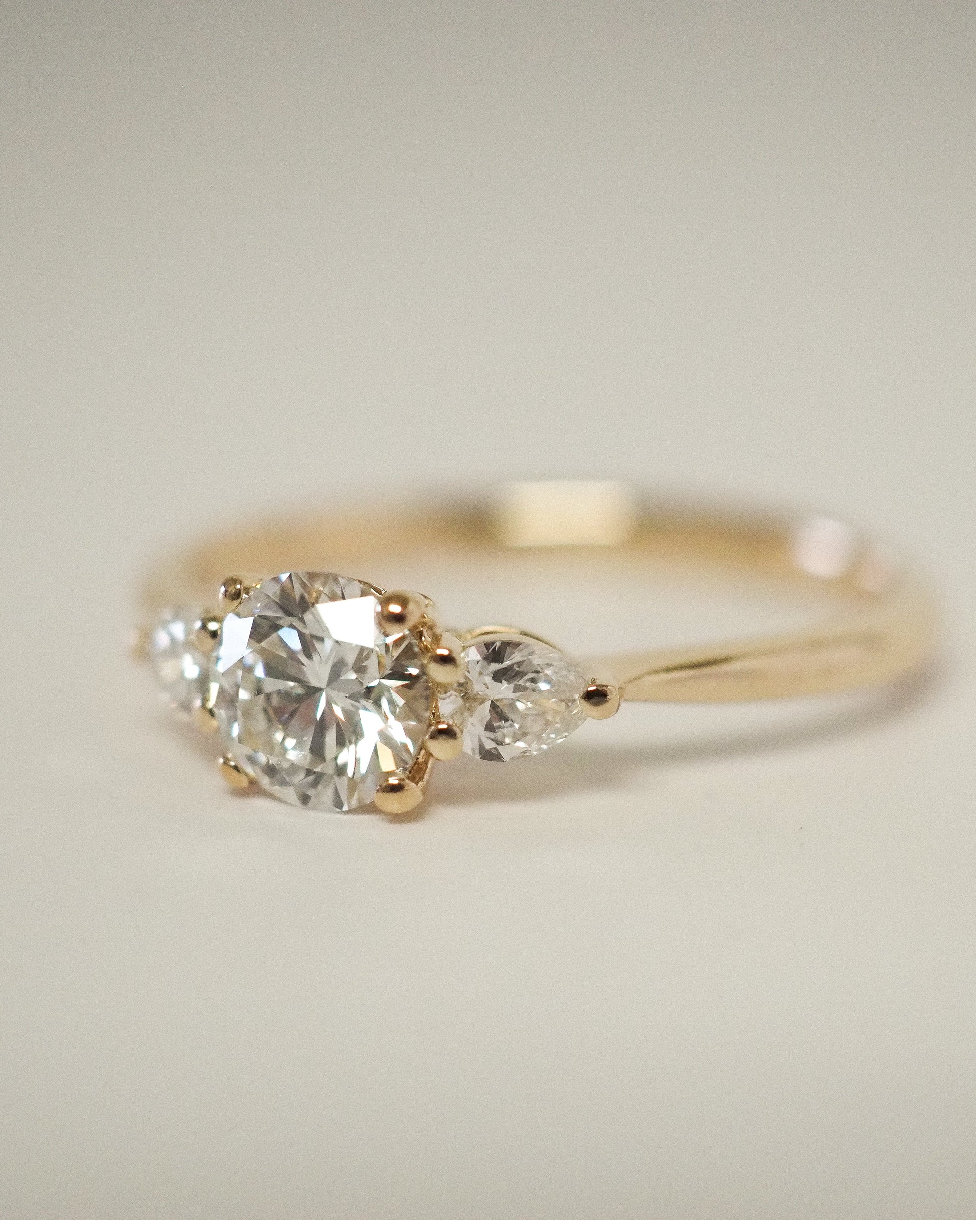 Round Swirl Semi Pave Engagement Ring – 1 CT Moissanite Diamond