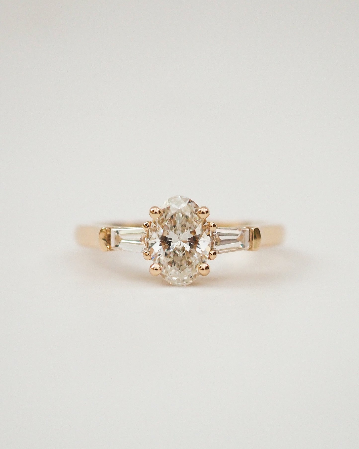 Round Swirl Semi Pave Engagement Ring – 1 CT Moissanite Diamond