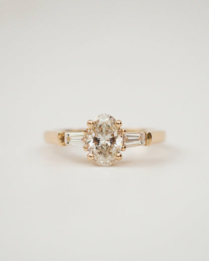 Round Swirl Semi Pave Engagement Ring – 1 CT Moissanite Diamond