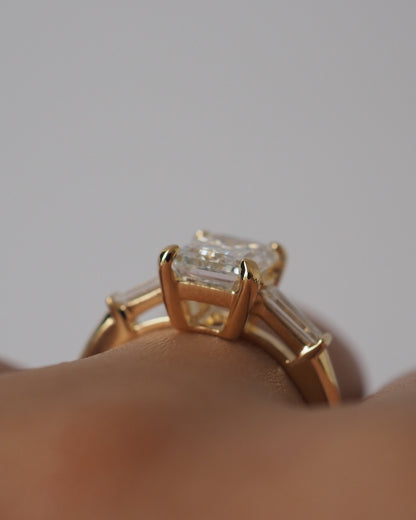 Round Swirl Semi Pave Engagement Ring – 1 CT Moissanite Diamond