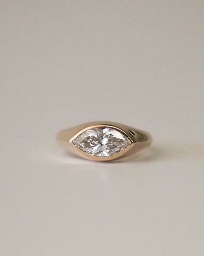 Round Swirl Semi Pave Engagement Ring – 1 CT Moissanite Diamond