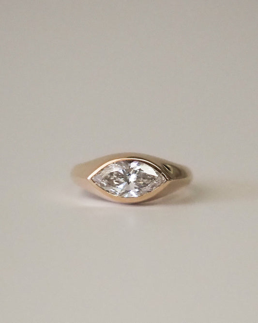 Round Swirl Semi Pave Engagement Ring – 1 CT Moissanite Diamond