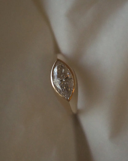 Round Swirl Semi Pave Engagement Ring – 1 CT Moissanite Diamond