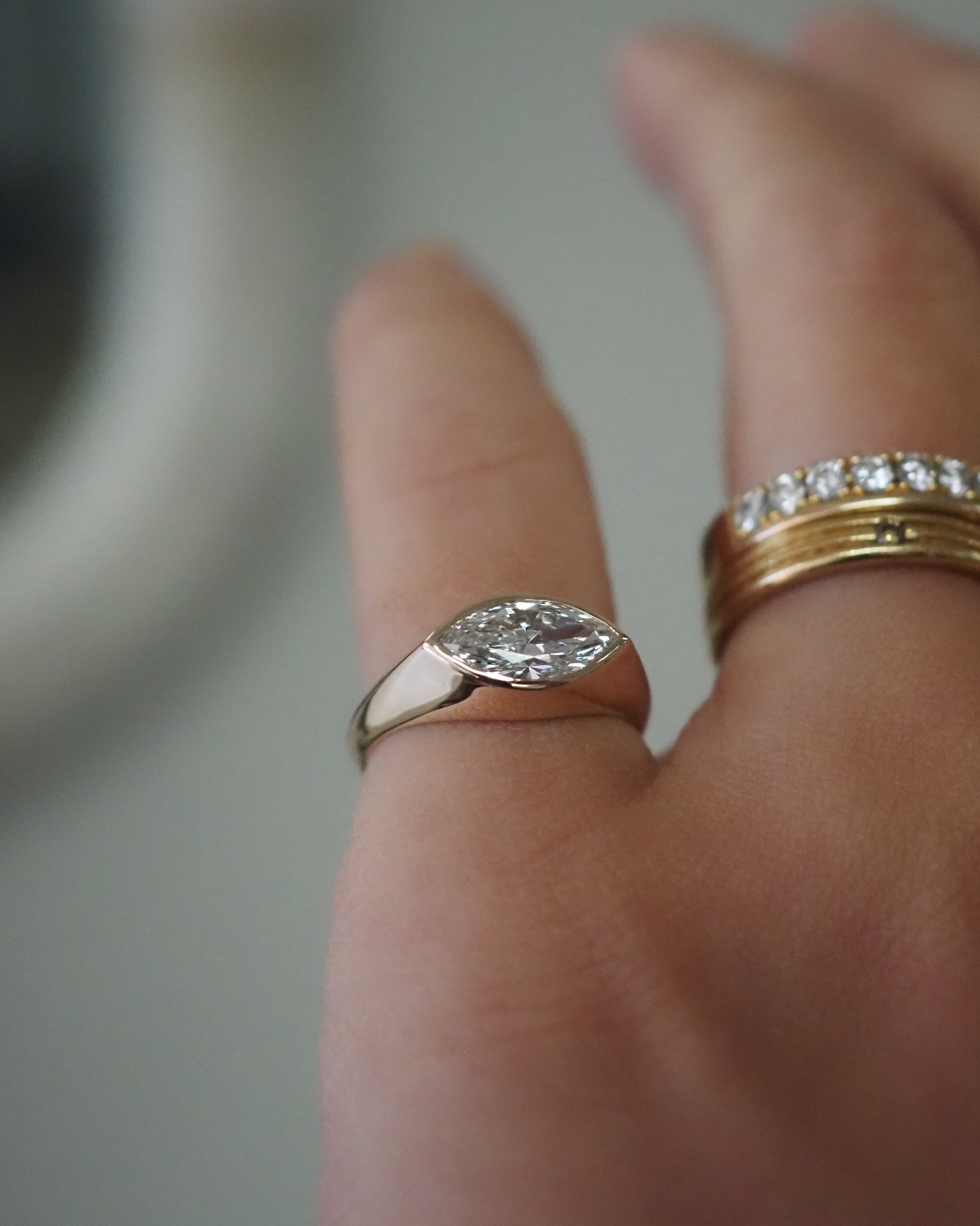Round Swirl Semi Pave Engagement Ring – 1 CT Moissanite Diamond