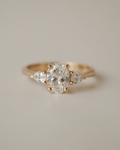 Round Swirl Semi Pave Engagement Ring – 1 CT Moissanite Diamond