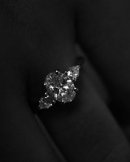 Round Swirl Semi Pave Engagement Ring – 1 CT Moissanite Diamond