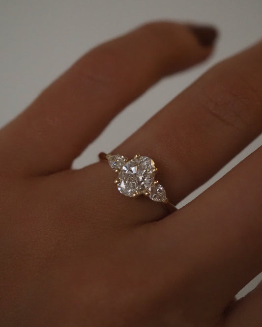 Round Swirl Semi Pave Engagement Ring – 1 CT Moissanite Diamond