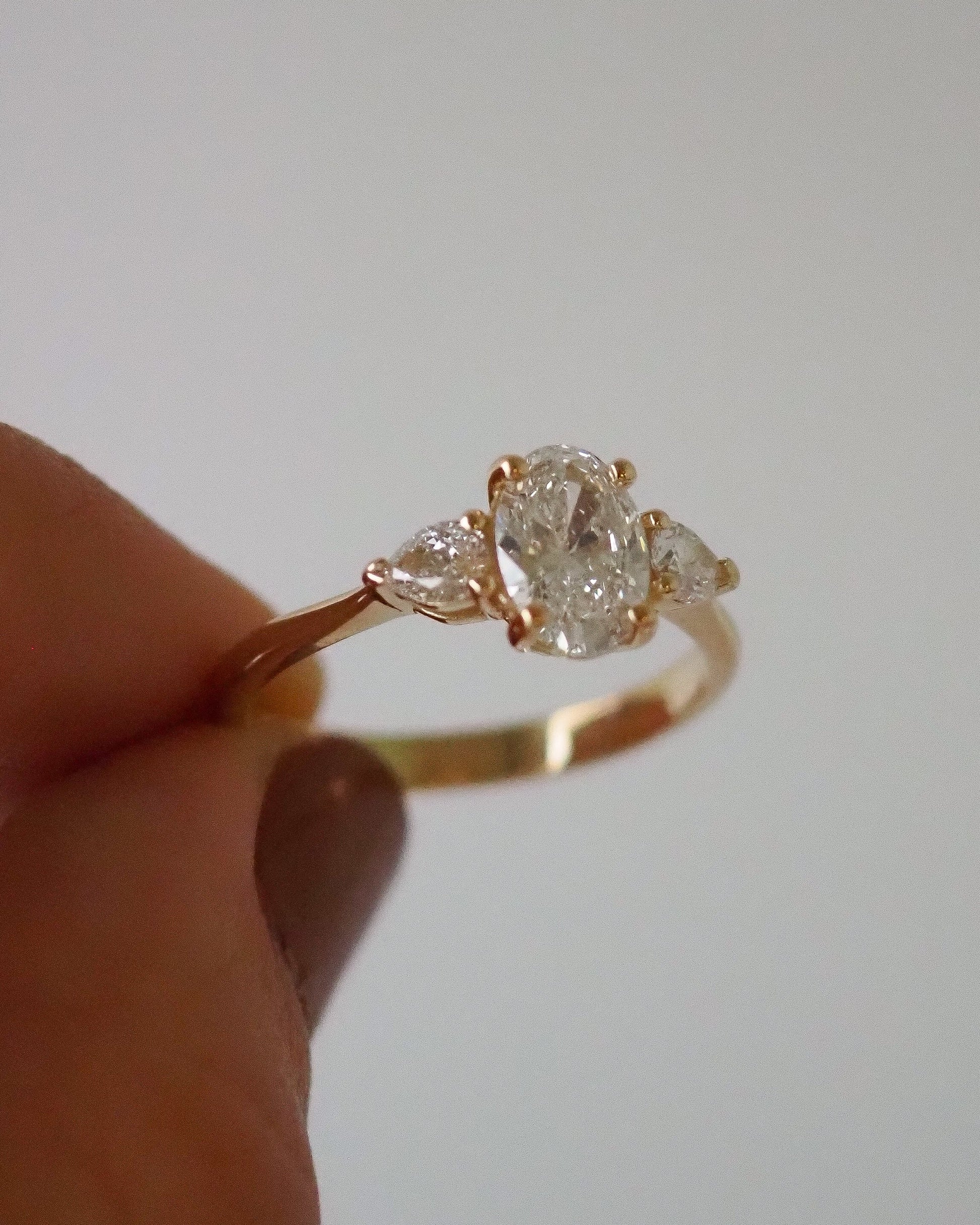 Round Swirl Semi Pave Engagement Ring – 1 CT Moissanite Diamond