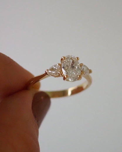 Round Swirl Semi Pave Engagement Ring – 1 CT Moissanite Diamond