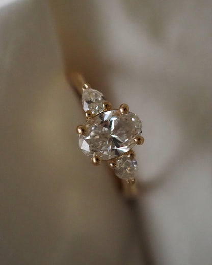 Round Swirl Semi Pave Engagement Ring – 1 CT Moissanite Diamond