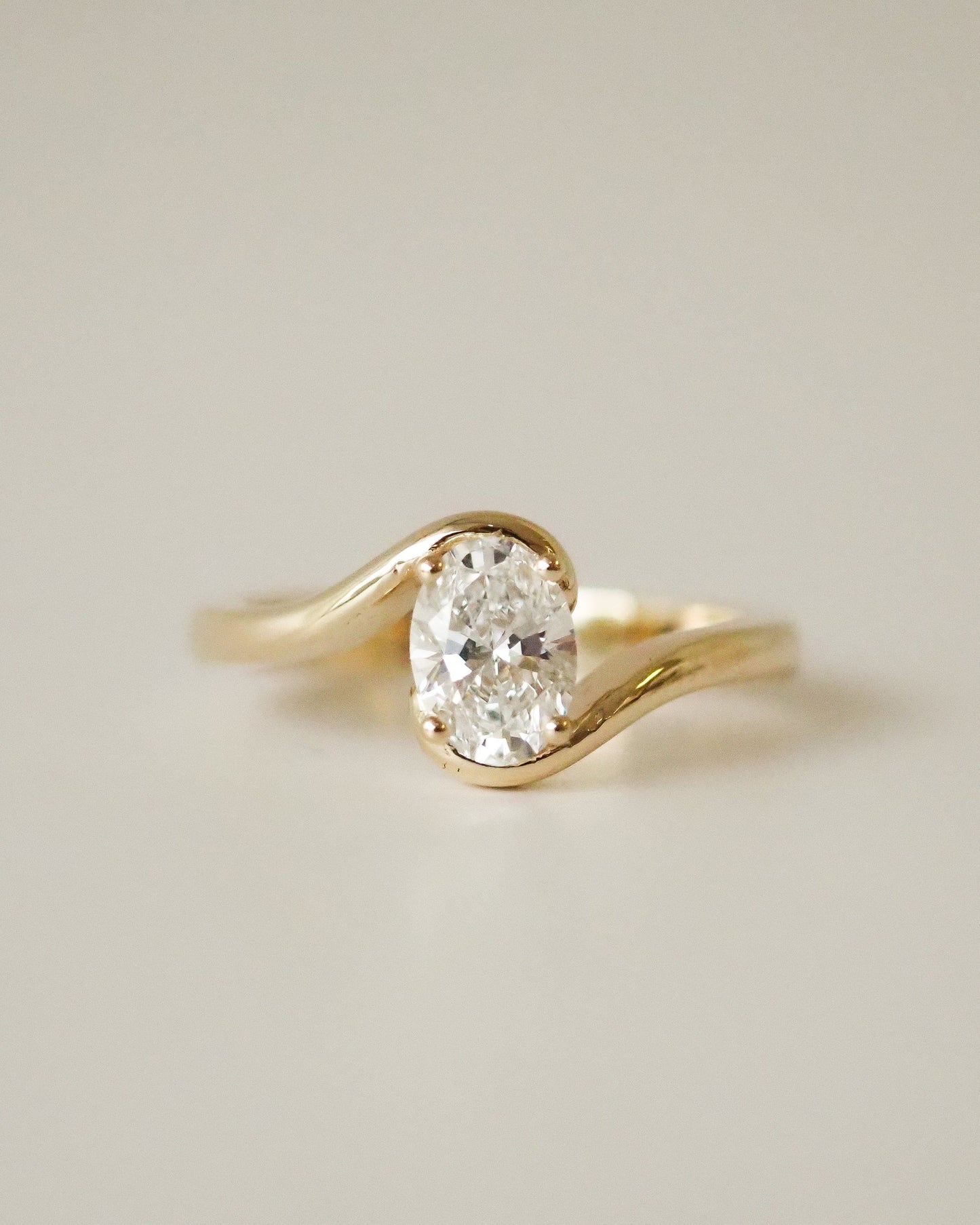 Round Swirl Semi Pave Engagement Ring – 1 CT Moissanite Diamond