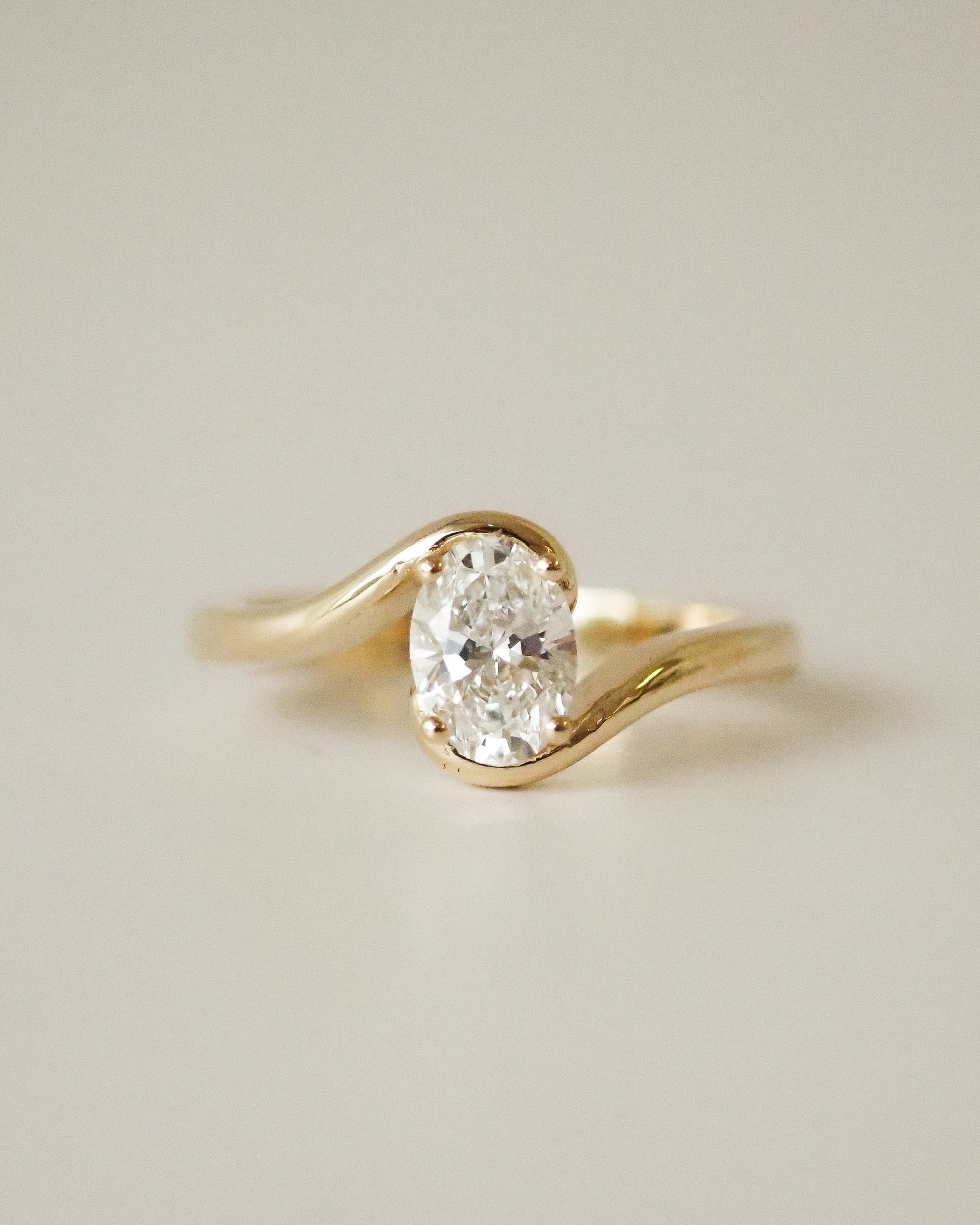 Round Swirl Semi Pave Engagement Ring – 1 CT Moissanite Diamond