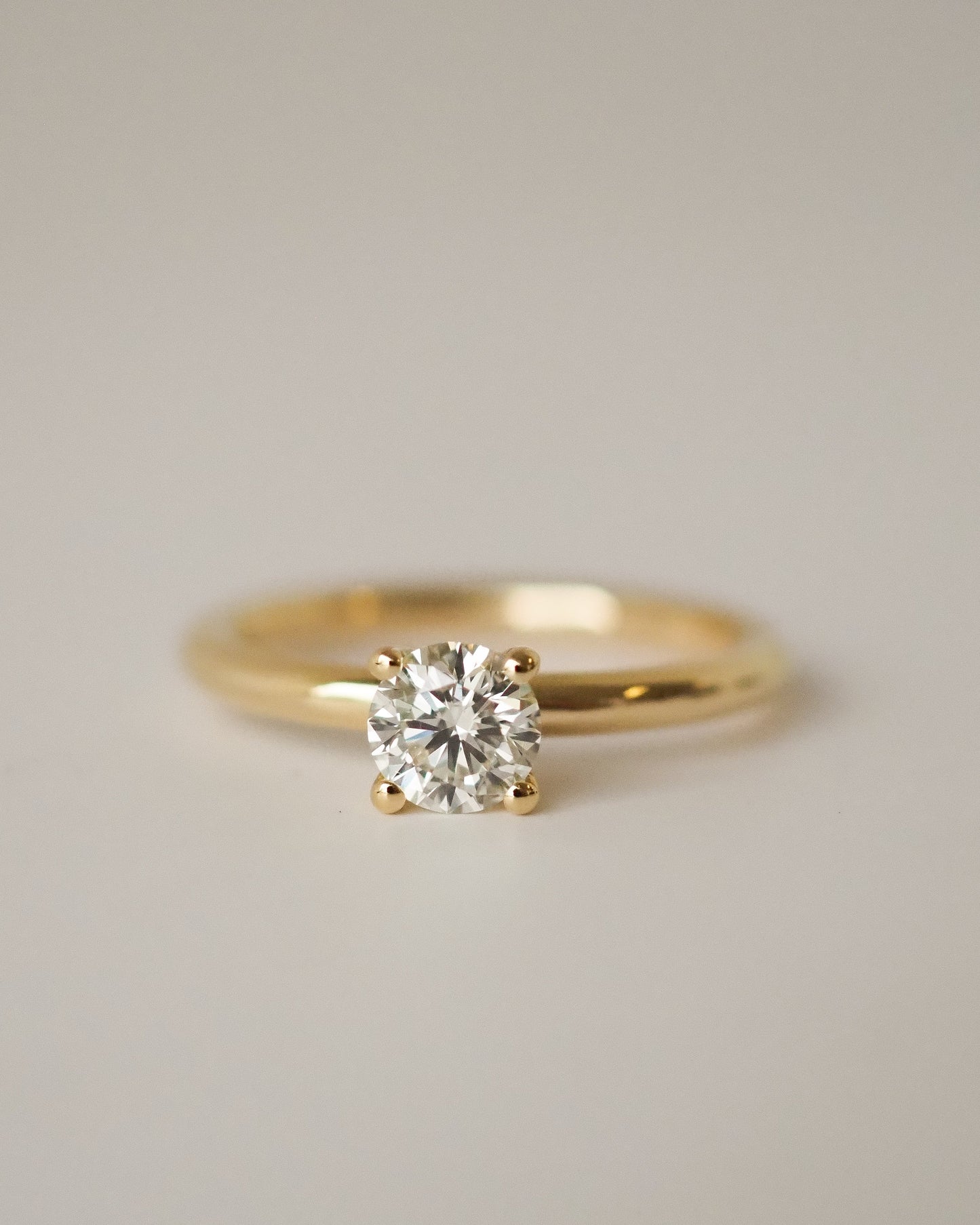 Round Swirl Semi Pave Engagement Ring – 1 CT Moissanite Diamond