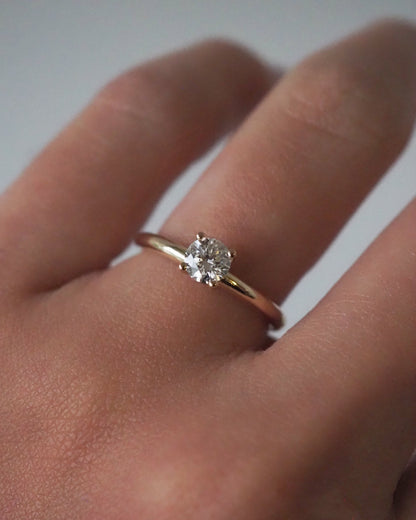 Round Swirl Semi Pave Engagement Ring – 1 CT Moissanite Diamond