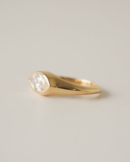 Round Swirl Semi Pave Engagement Ring – 1 CT Moissanite Diamond