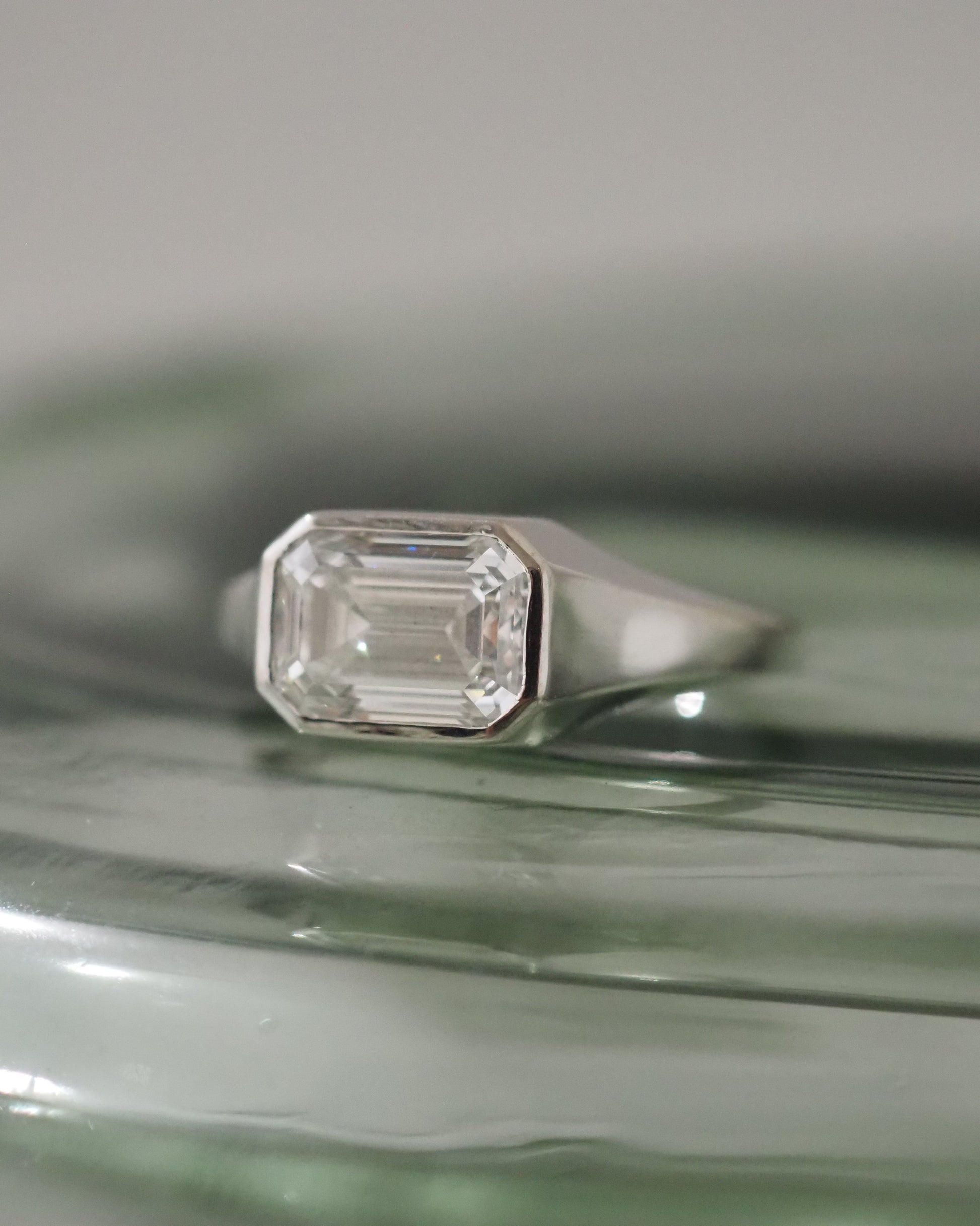 Round Swirl Semi Pave Engagement Ring – 1 CT Moissanite Diamond