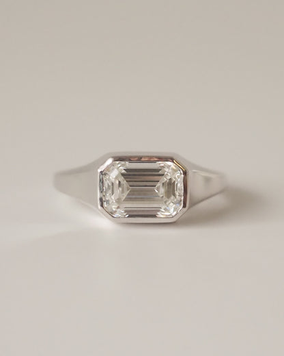 Round Swirl Semi Pave Engagement Ring – 1 CT Moissanite Diamond
